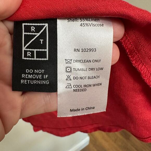 Marissa Web Collective RTR Linen off shoulder linen mini dress. Size M - Picture 6 of 7